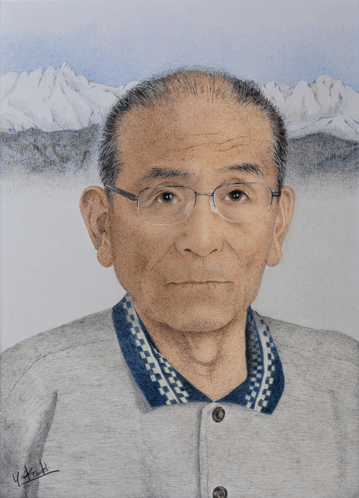 色鉛筆による人物肖像画